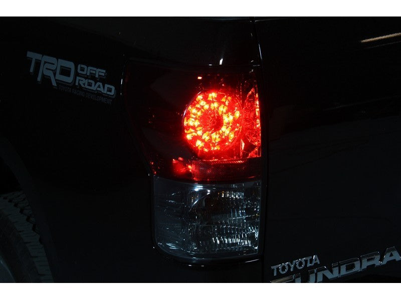 Spyder 5029607 fits Toyota 07-13 Tundra LED Tail lights Red Clear ALT-YD-TTU07-