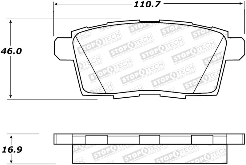 Stoptech 308.1259 Street Brake Pads
