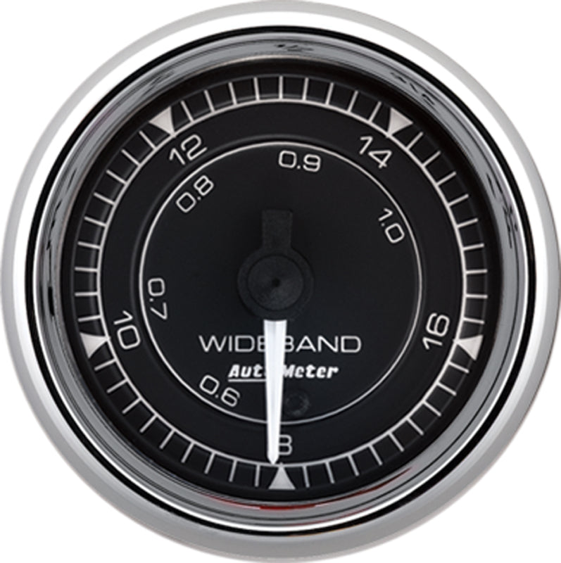 AutoMeter 9770 AutoMeter Chrono 2-1/16in 8:1-18:1 Stepper Motor Air/Fuel Ratio-Wideband Analog Gauge - Chrome