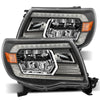 AlphaRex 880735 fits Toyota 05-11 Tacoma LUXX Crystal Headlights Plank Style De