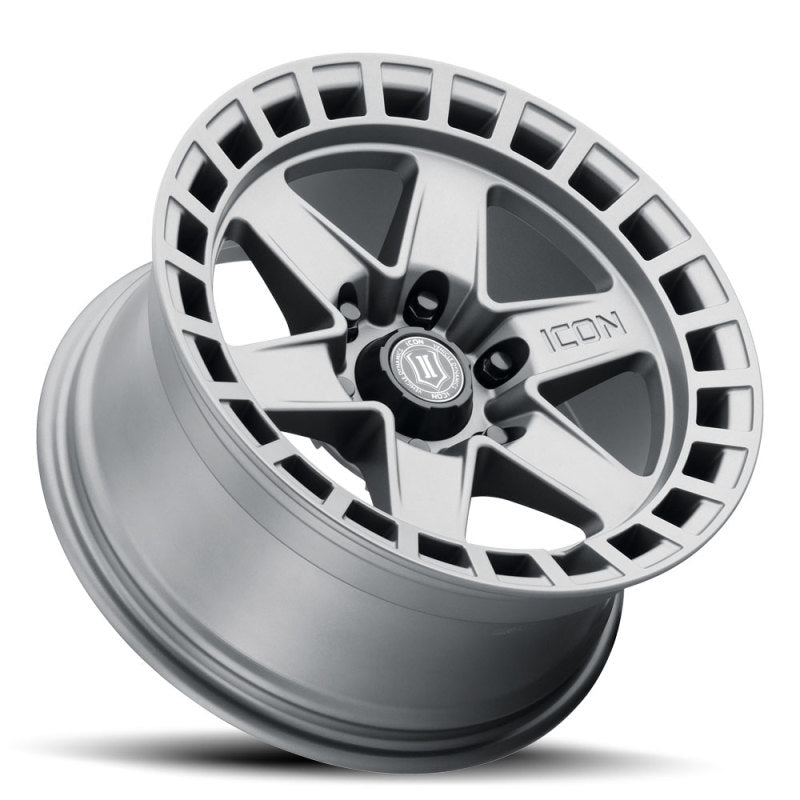 ICON 3417856350TT Raider 17x8.5 6x135 6mm Offset 5in BS Titanium Wheel