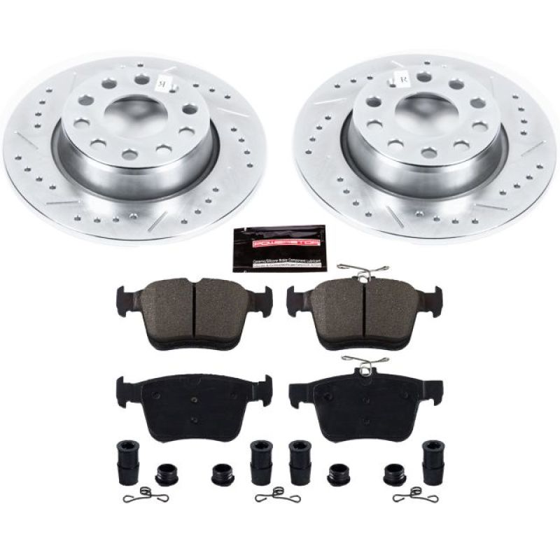 PowerStop K7093 fits Audi 15-18 A3 Rear Z23 Evolution Sport Brake Kit