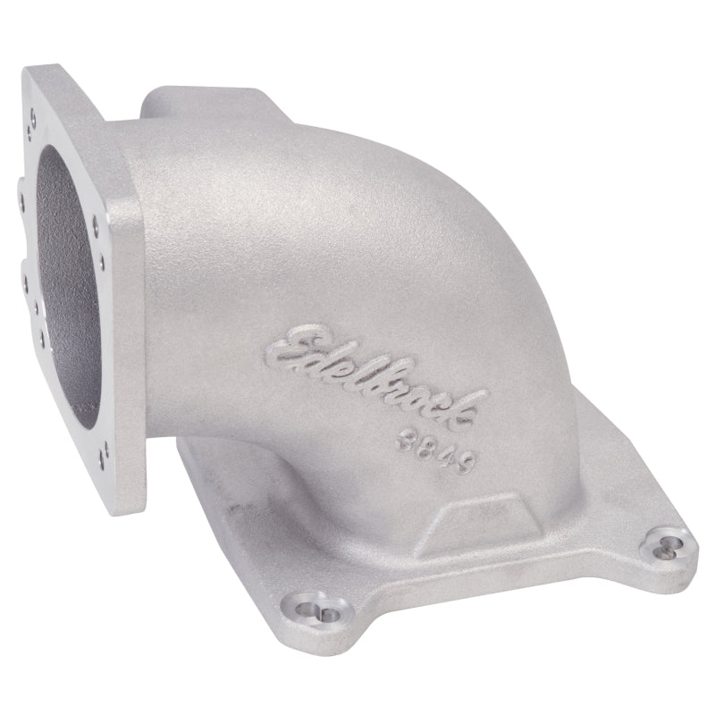 Edelbrock 3849 High Flow Intake Elbow 95mm Throttle Body to Square-Bore Flange As-Cast Finish