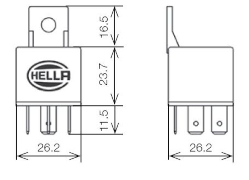 Hella 933332061 Relay Mini fits Iso 5 Pole 24V Spdt Bkt
