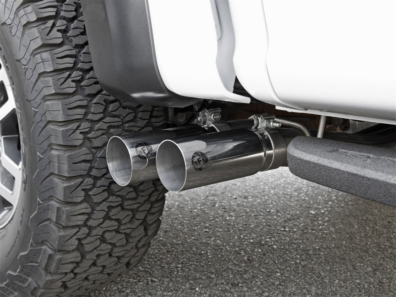 AFE 49-43091-P Rebel Series 3in 409 SS Cat Back Exhaust w/ Polished Tips 17 fit