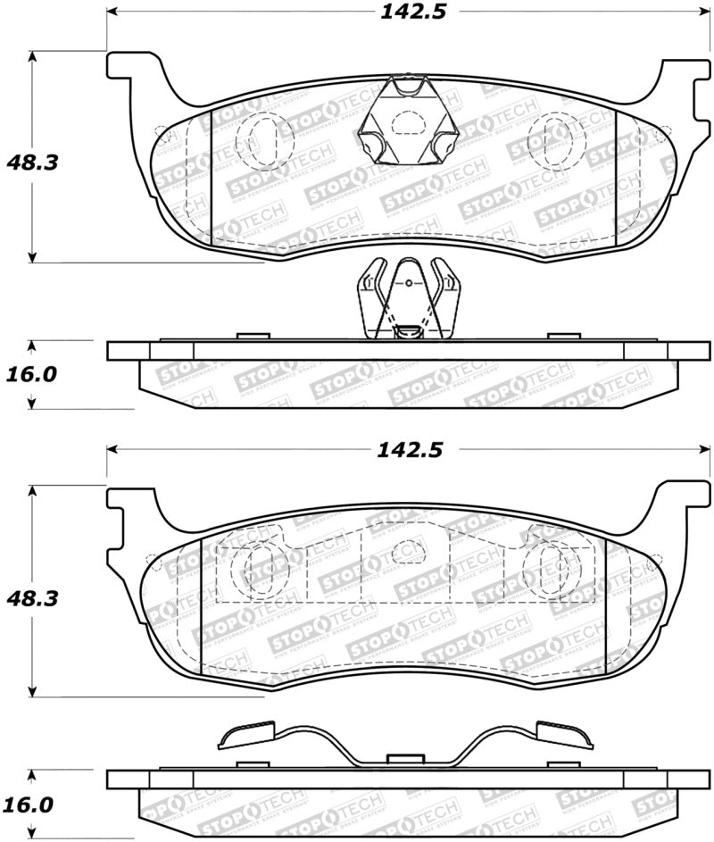 Stoptech 308.0711 Street Brake Pads