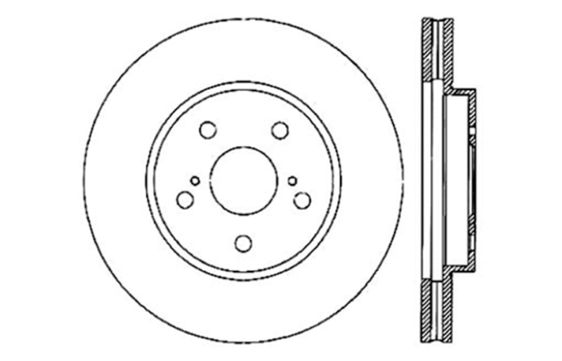 Stoptech 127.44130R 04 Lexus RX330 SportStop Slotted & Drilled Right Rear Rotor