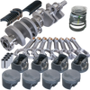 Eagle 64002030 fits Ford 289/302 3.000in Crank 5.090in I-Beam Rods -5cc Flat Top 4.030in Pistons Rotating Assembly