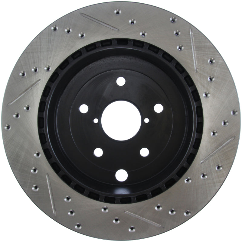 Stoptech 127.47030R 08+ fits Subaru STI (Will Not Fit 05-07) Slotted & Drilled Sport Brake Rotor