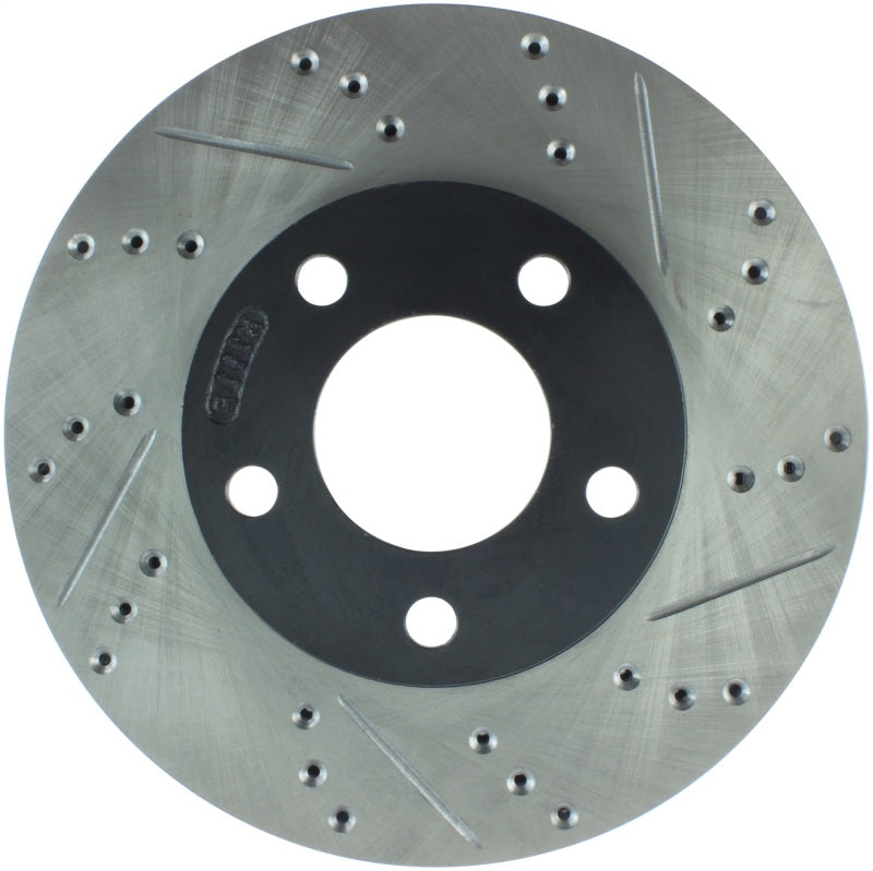 Stoptech 127.61041L 94-04 Ford Mustang (exc Cobra & Bullitt) Front Left Slotted & Drilled Rotor