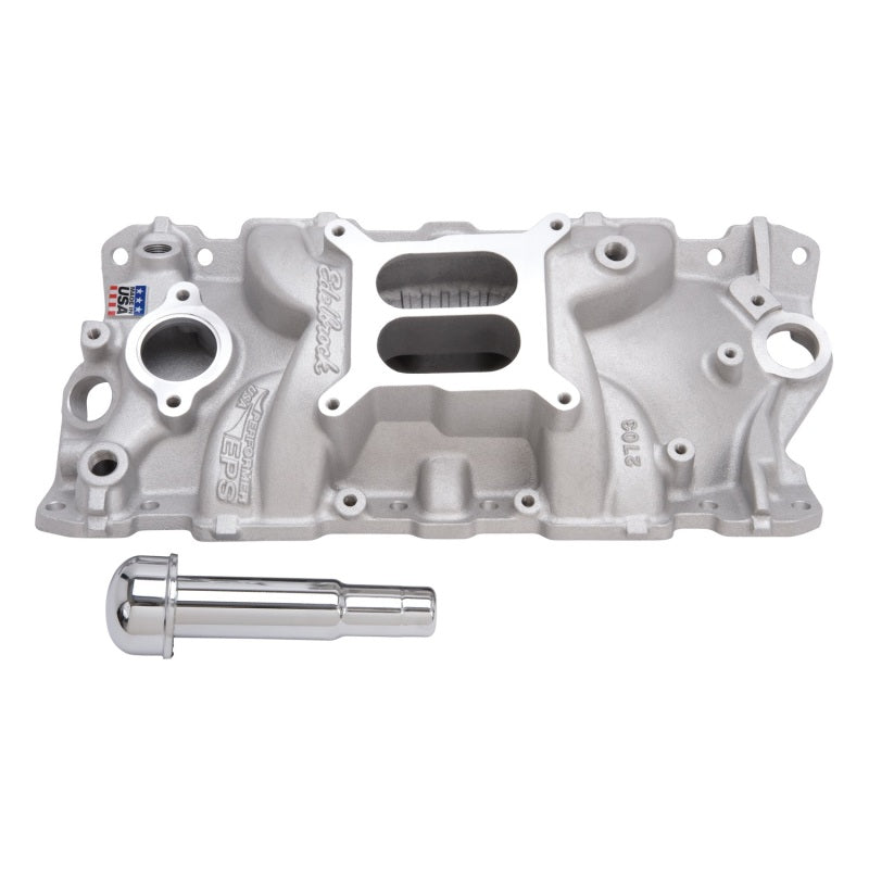 Edelbrock 2703 Intake Manifold Performer Eps w/ Oil Fill Tube And Breather for Small-Block fits Chevy