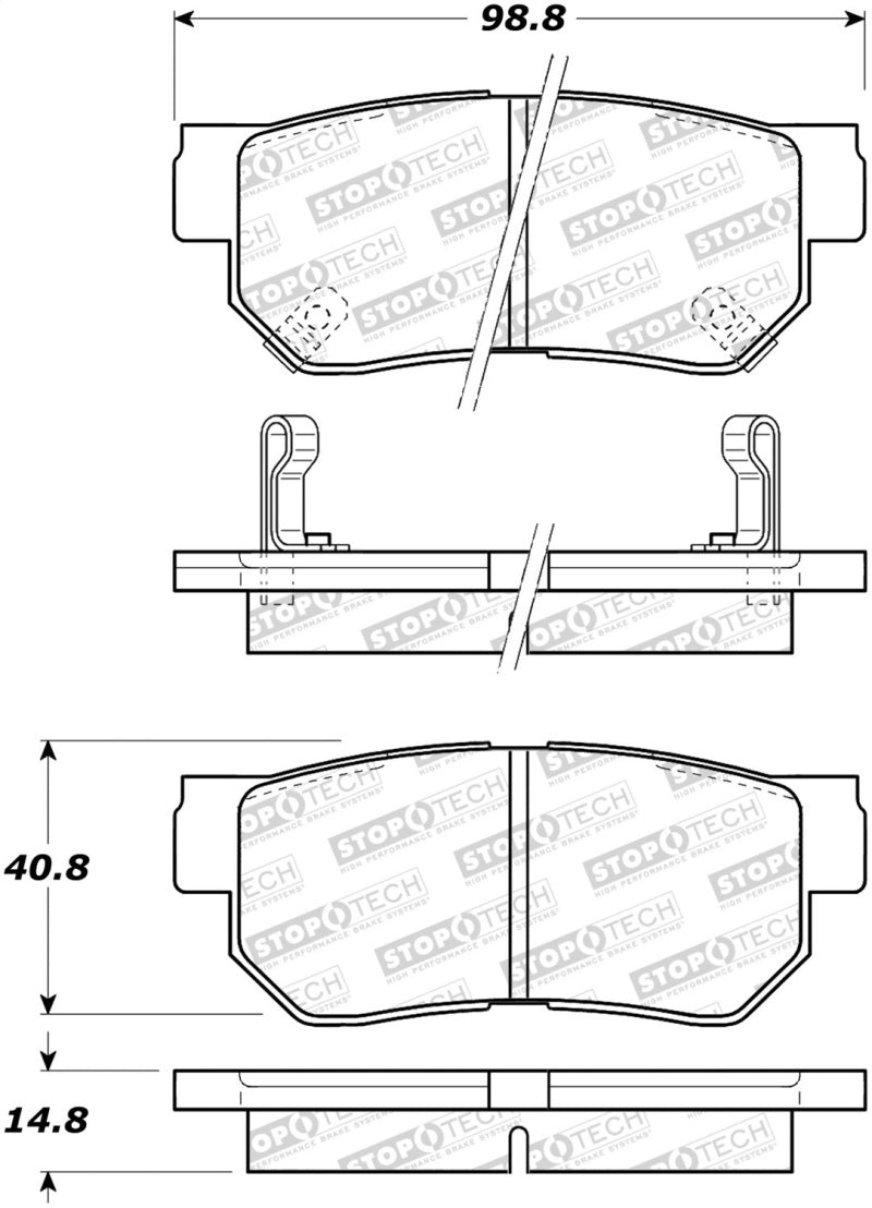 Stoptech 305.0813 Street Select Brake Pads