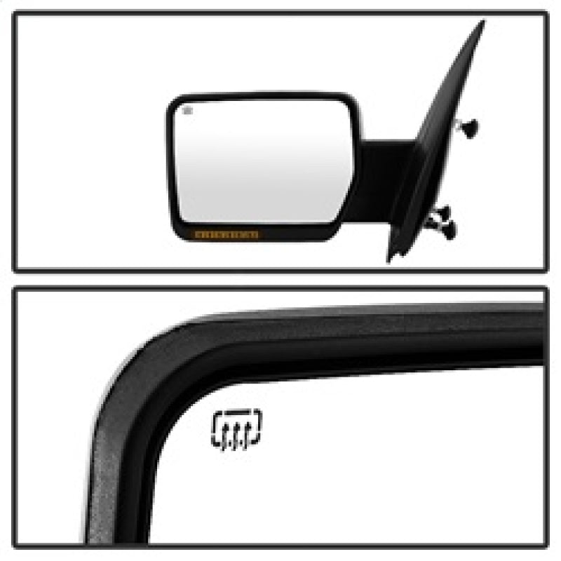9935343 Xtune fits Ford 07-14 F150 Power Heated Amber LED Signal OE Mirror Rig