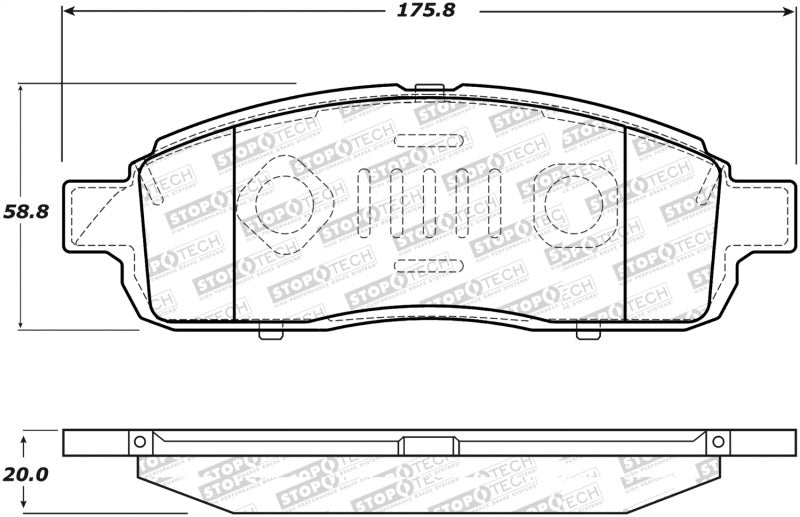 Stoptech 305.1392 Street Select Brake Pads