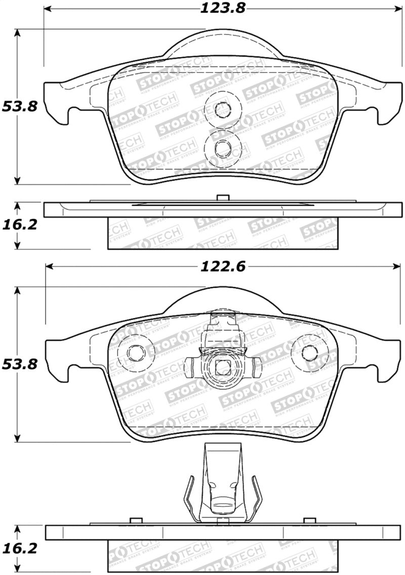 Stoptech 308.0795 Performance 99-06 Volvo S80 Rear Brake Pads