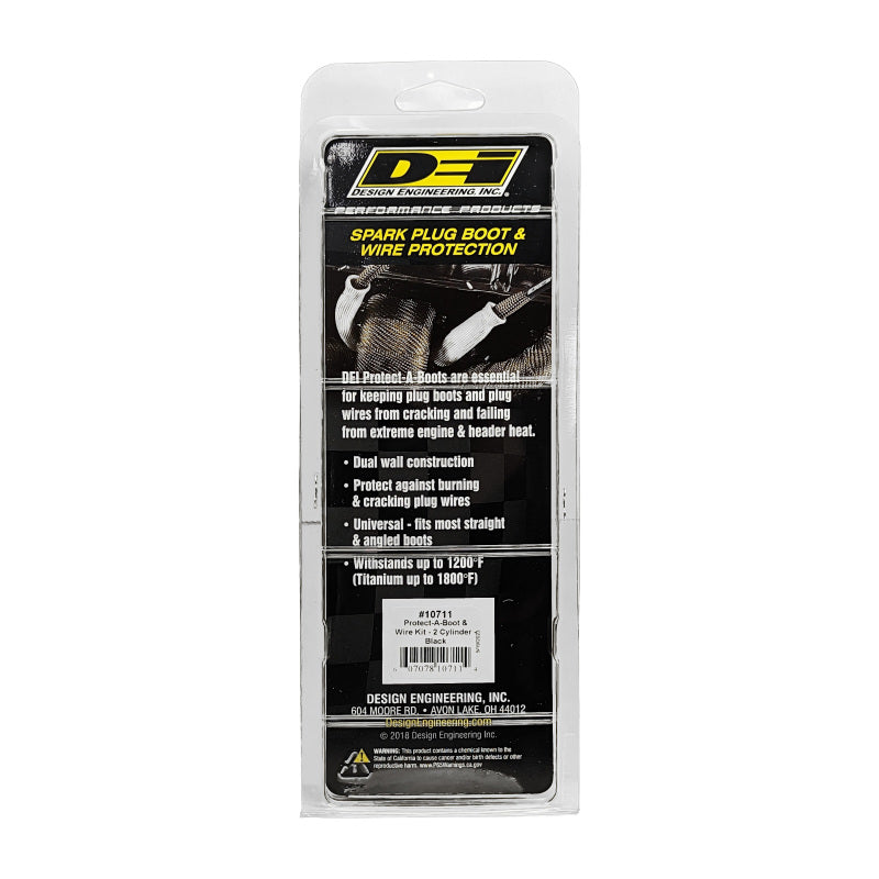 DEI 10711 Protect-A-Boot and Wire Kit 2 Cylinder - Black