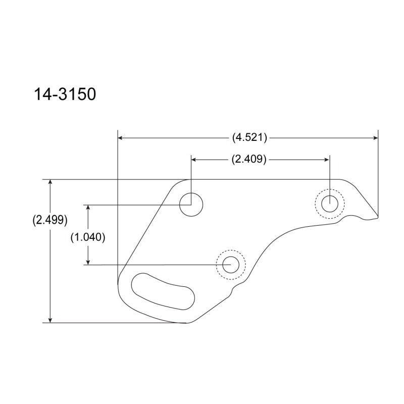 Peterson Fluid Systems 14-3150 fits Chevrolet Small Block Mount Blade - Left Side Mount PVMT LM