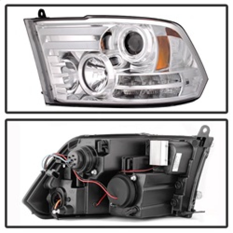 Spyder 5080998 fits Dodge 09-12 Ram Projector Headlights Light Bar DRL Chrome P