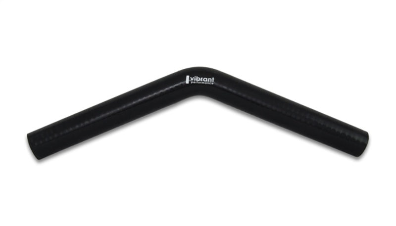 Vibrant 2968 Reinforced Silicone Elbow Connector - 1in ID x 8in Leg 45 Deg Elbo