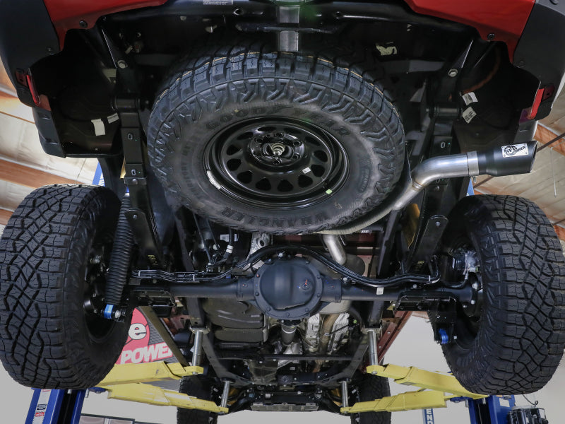 aFe 49-44141-B 23-25 fits GM Colorado/fits Canyon L4-2.7L (t) Apollo GT Series 3in 409 SS Cat-Back Exhaust w/ Blk Tip
