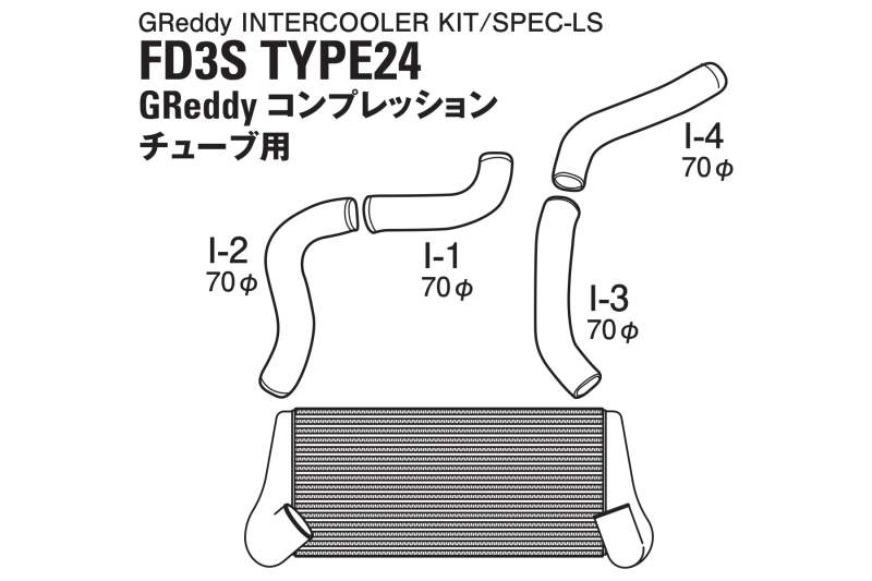 GReddy 12040203 fits Mazda RX-7 FD3S T-24F Intercooler Greddy Comp *Special Orde