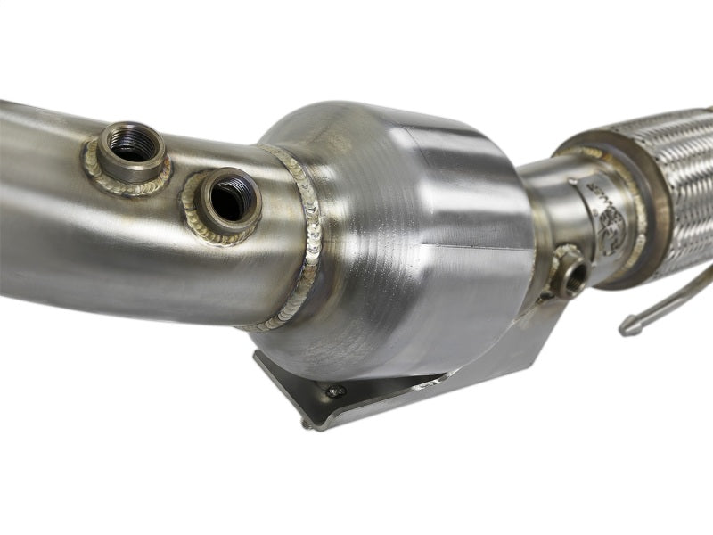 AFE 48-33024-HC d Steel 3in. 304 SS Catted Series Downpipe 16-18 fits Ford Focu
