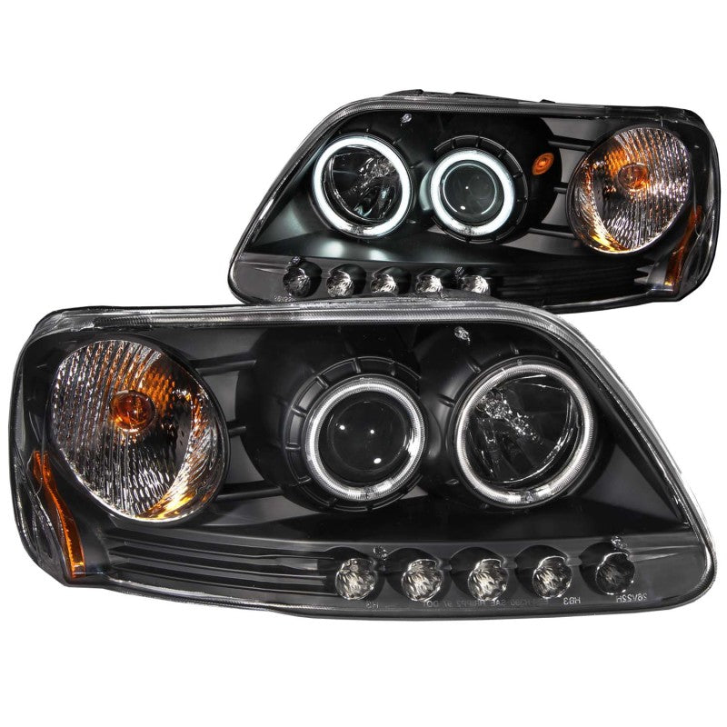 ANZO 111097 1903 fits Ford 97-20 F-150 Projector Headlights w/ Halo Black (CCFL)