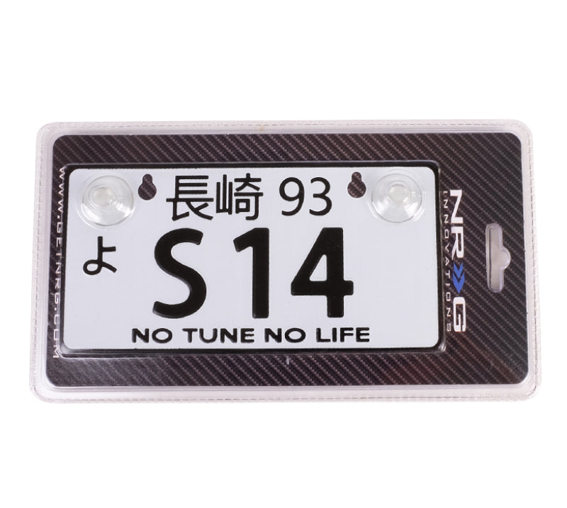 NRG MP-001-S14 fits Mini JDM Style Aluminum License Plate (Suction-Cup Fit/Universal) - S14