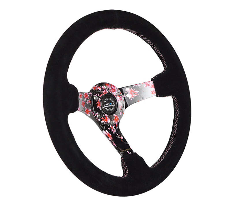 NRG RST-036SAK-S RST-036SAK-S Reinforced Steering Wheel 3in Deep Pink Sakura