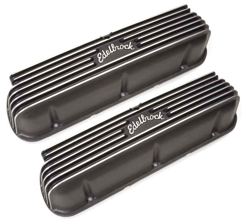 Edelbrock 41603 Valve Cover Classic Series fits Ford 1962-95 221 351W V8 Black