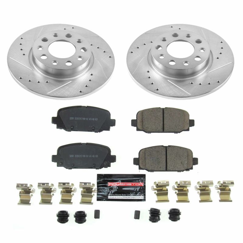 PowerStop K7736 fits Jeep 17-19 Compass Rear Z23 Evolution Sport Brake Kit