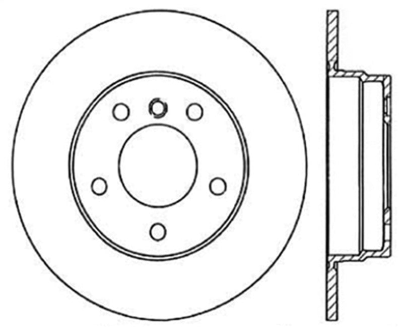 Stoptech 126.34030CSR 92-99 BMW 318i Cryo Sport Slot Rear Right Brake Rotor