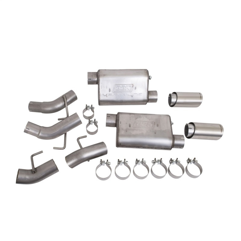 BBK 41065 Vari-Tune Axle Back Exhaust Kit 2 Adjustable Performance Mufflers 2-3