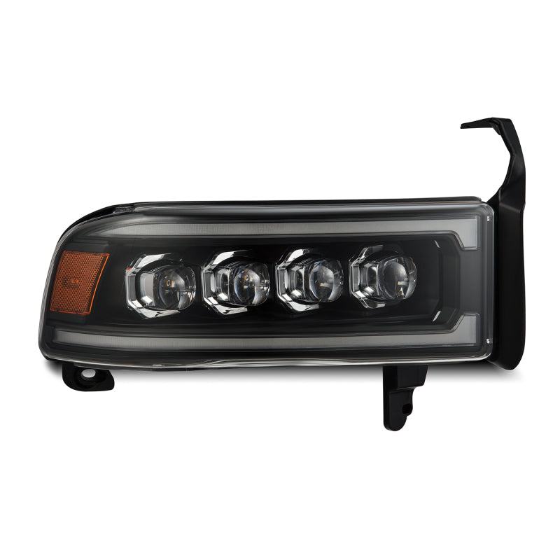 AlphaRex 880350 94-01 fits RAM 1500 NOVA LED Proj Headlights Blk w/Activ Light/Seq Signal/SB DRL