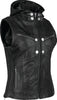 Speed and Strength Hells Belles Leather Vest Womens Black - Small