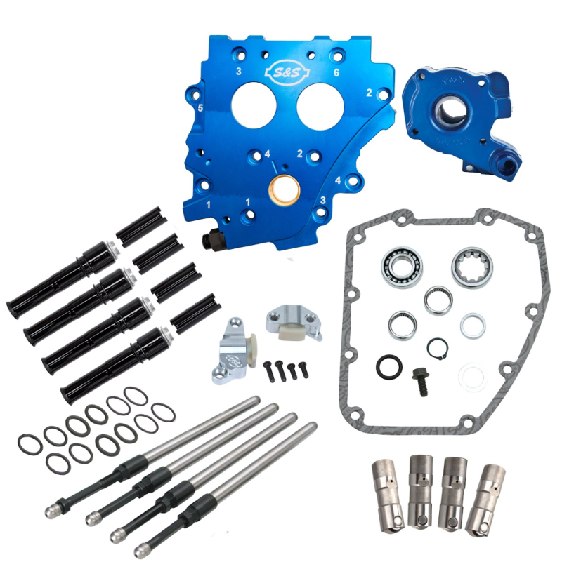 S&S 310-1270 Cycle 99-06 BT Chain Drive Cam Chest Kit w/o Cam - Black Pushrod Tu