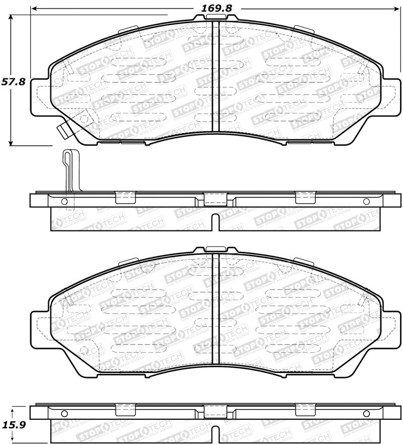 Stoptech 308.1378 Street Brake Pads - Front/Rear