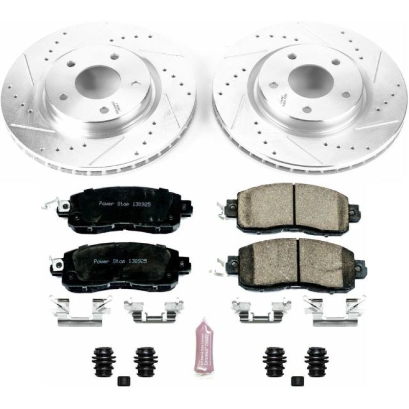 PowerStop K7215 fits Nissan 14-17 Leaf Front Z23 Evolution Sport Brake Kit