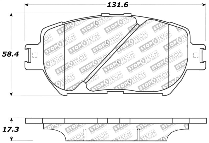 Stoptech 309.0908 Performance 06 fits Lexus GS / 09-10 IS Front Brake Pads