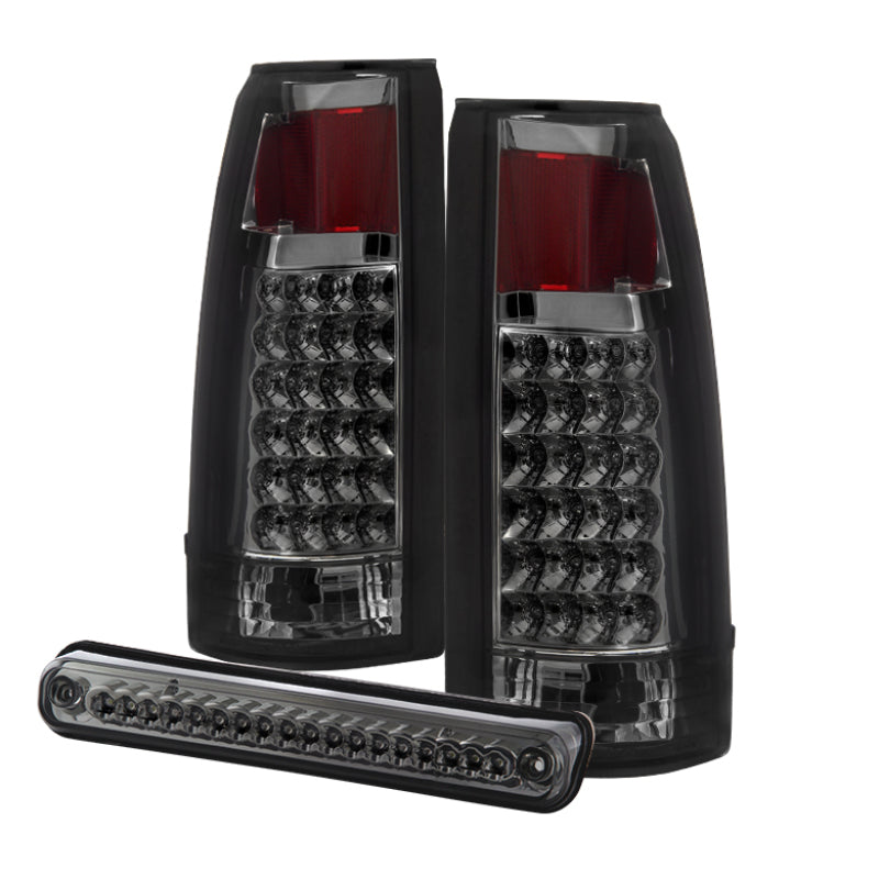 9032752 Xtune Yukon Denali LED Tail Lights w/ 3rd LED Brake Light Smoked ALT-J