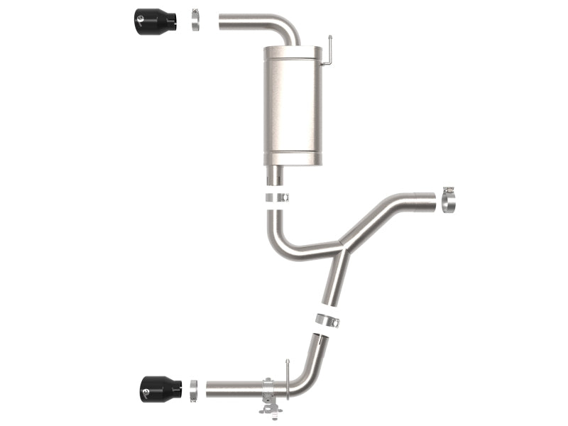 AFE 49-36349-B rce XP Exhausts Axle-Back 15-21 fits BMW X1 2.0L (t) (SS w/Black
