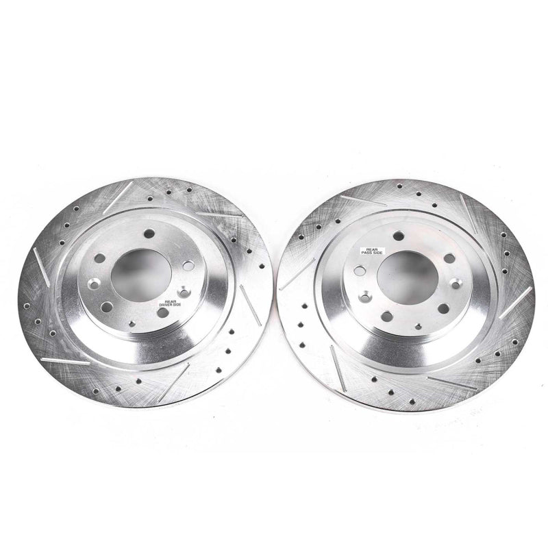 PowerStop fits Mazda 06-07 6 Rear Evolution Drilled & Slotted Rotors - Pair