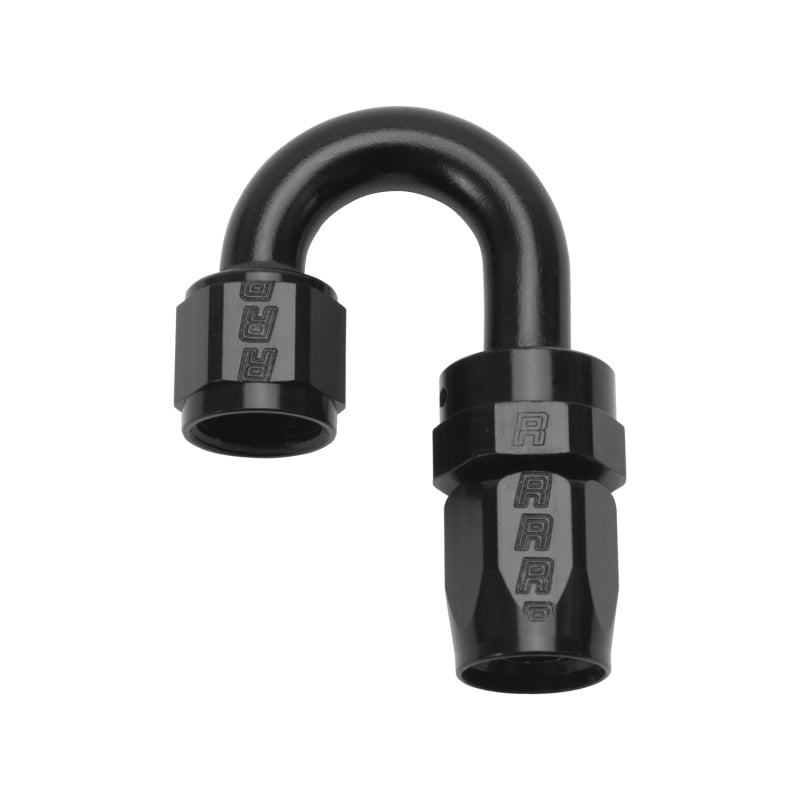 Russell 613515 Performance -8 AN Black 180 Degree Full Flow Swivel Hose End