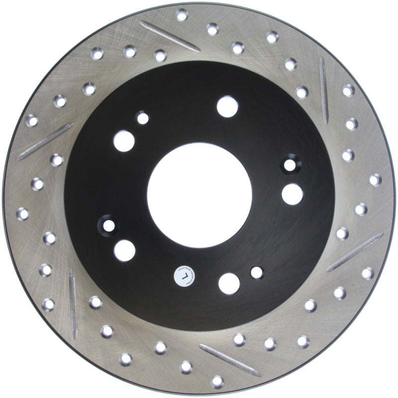 Stoptech 127.40040L 06-09 fits Honda Civic Ex/Si Slotted & Drilled Left Rear Rotor