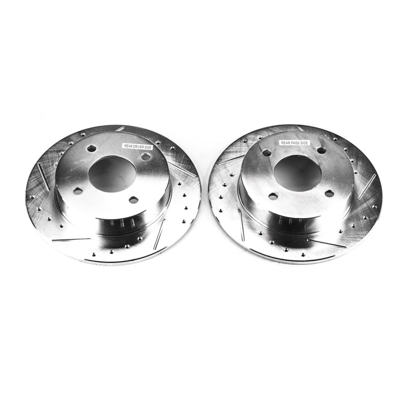 PowerStop fits Nissan 89-98 240SX Rear Evolution Drilled & Slotted Rotors - Pair