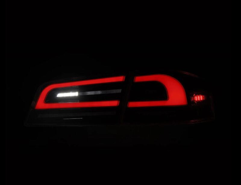 AlphaRex 601120 12-21 fits Tesla Model S LUXX-Series LED Tail Lights - Black