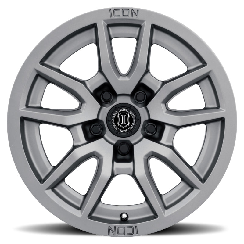 ICON 2617855557TT Vector 5 17x8.5 5x150 25mm Offset 5.75in BS 110.1mm Bore Titanium Wheel