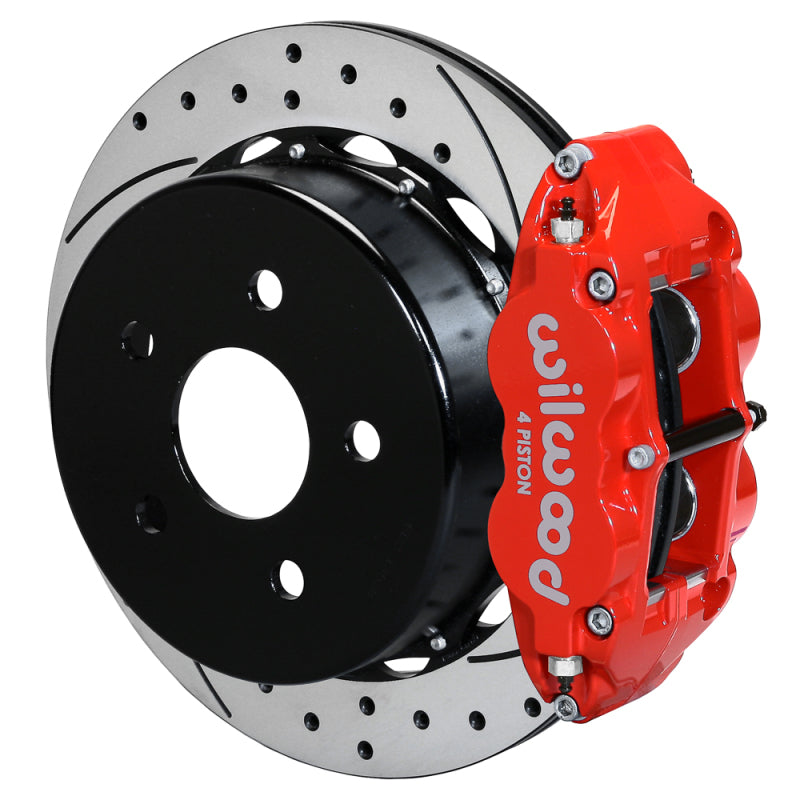 Wilwood 140-18074-DR 07-18 fits Jeep Wrangler Narrow Superlite 4R Rear Brake Kit SRP 13.50in Rotor w/Lines - Red