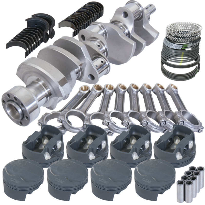 Eagle 62112040 fits Chevy LT1 350 1Pc 3.750in Crank 6.000in I-Beam Rods 6cc Dome 4.040in Pistons Rotating Assembly