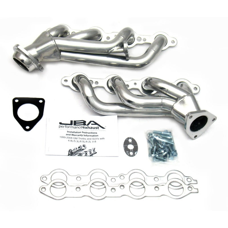JBA 1850SJS GM Truck 4.8L/5.3L LS w/o A.I.R. w/EGR 1-5/8in Primary Silver Ctd Cat4Ward Header